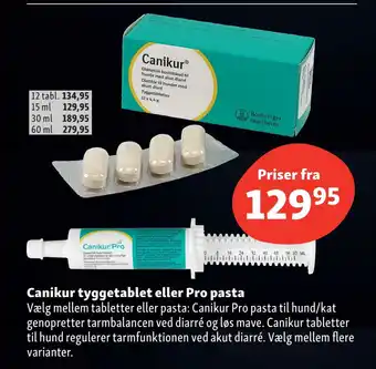 Canikur tyggetablet eller pro pasta