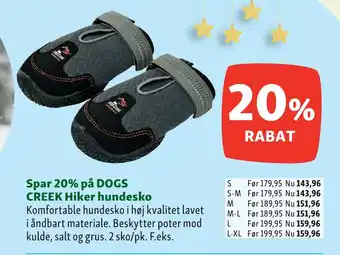 Maxi Zoo Dogs creek hiker hundesko tilbud