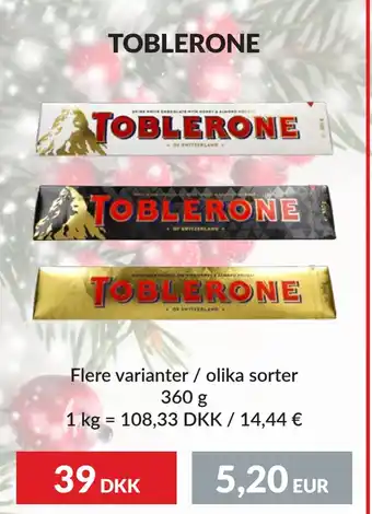 Nielsen's Discount Toblerone tilbud