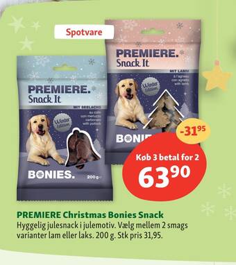 Maxi Zoo Premiere christmas bonies snack tilbud