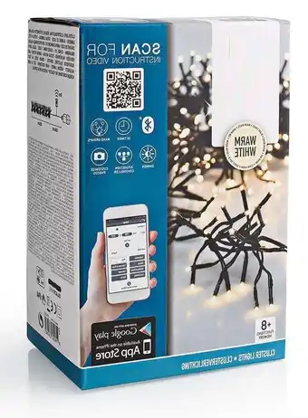 AV-Cables 230v smart bt lyskæde cluster - app styret - 4 meter - udendørs tilbud
