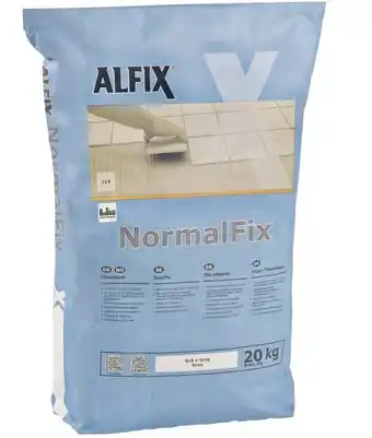 jem & fix Alfix normalfix fliseklæber - grå - 20 kg tilbud