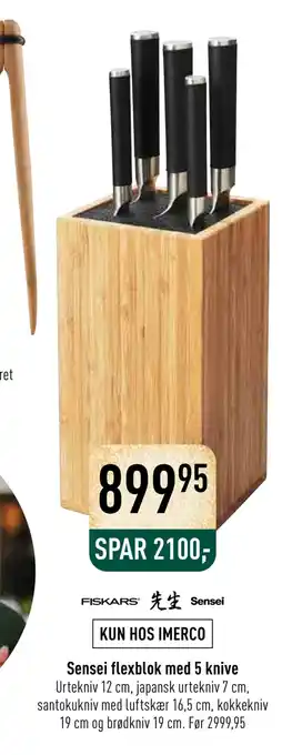 Imerco Sensei flexblok med 5 knive tilbud