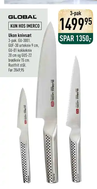 Imerco Ukon knivsæt tilbud