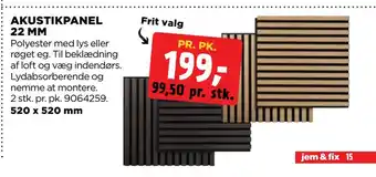 jem & fix Akustikpanel 22 mm tilbud