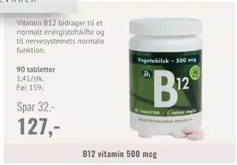 Helsam B12 vitamin 500 mcg tilbud