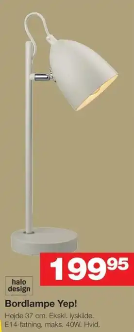 Bauhaus Bordlampe Yep! tilbud