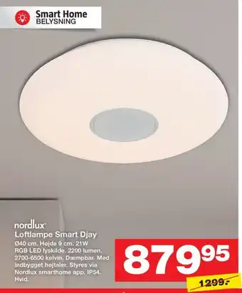 Bauhaus nordlux Loftlampe Smart Djay tilbud