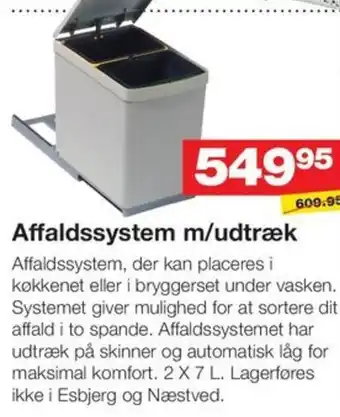 Affaldssystem m/udtræk