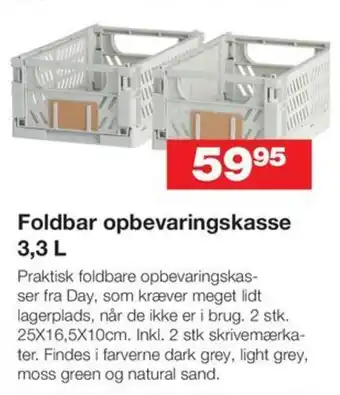 Bauhaus Foldbar opbevaringskasse 3,3 L tilbud