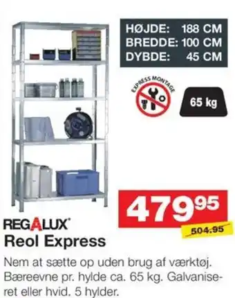 Bauhaus REGÂLUX™ Reol Express tilbud