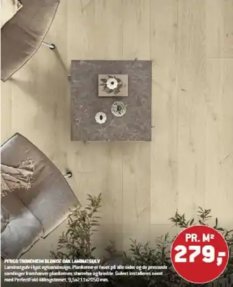XL-BYG PERGO TRONDHEIM BLONDE OAK LAMINATGULV tilbud