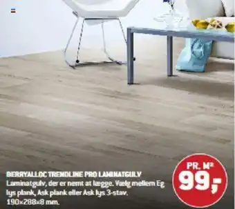 XL-BYG BERRYALLOC TRENDLINE PRO LAMINATGULV tilbud
