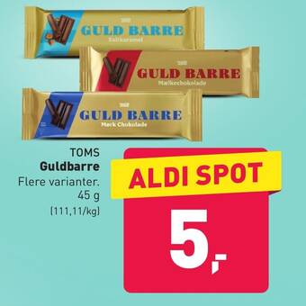 ALDI TOMS Guldbarre tilbud