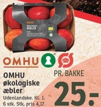 SPAR Omhu Økologiske Æbler tilbud