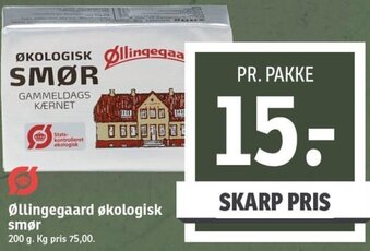 SPAR Øllingegaard Økologisk Smør 200g tilbud