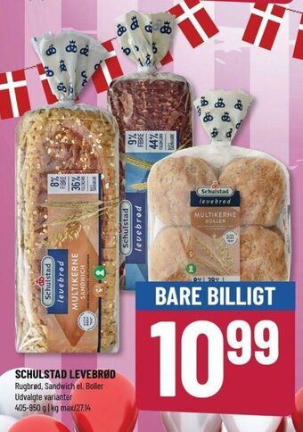 Løvbjerg Schulstad Levebrød 405-950g tilbud