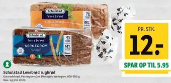 SPAR Schulstad Levebrød Rugbrød 600-950g tilbud