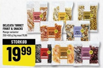 Løvbjerg Delicata Tørret Frugt & Snacks 250-450g tilbud