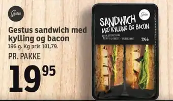 SPAR Gestus Sandwich Med Kylling Og Bacon 196g tilbud