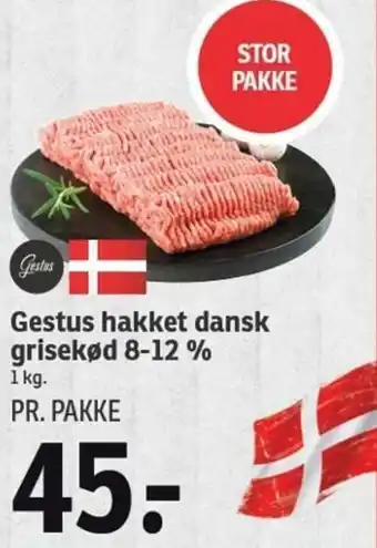 SPAR Gestus Hakket Dansk Grisekød 1 kg tilbud