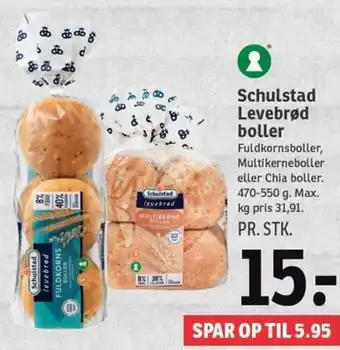 SPAR Schulstad Levebrød Boller 470-550g tilbud