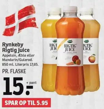SPAR Rynkeby Rigtig Juice 850ml tilbud