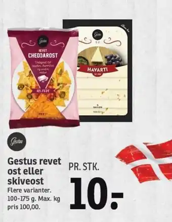 SPAR Gestus Revet Ost Eller Skiveost 100-175g tilbud