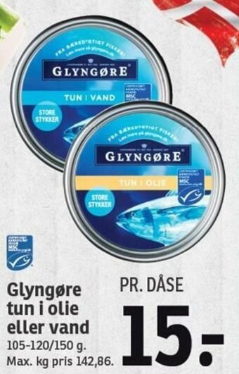 SPAR Glyngøre Tun i Olie Eller Vand tilbud