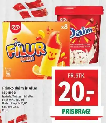 SPAR Frisko Daim Is Eller Ispinde tilbud