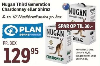 SPAR Nugan Third Generation Chardonnay Eller Shiraz tilbud
