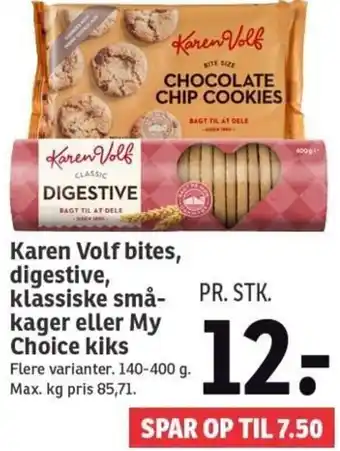 SPAR karen Volt Bites,Digestive 140-400g tilbud