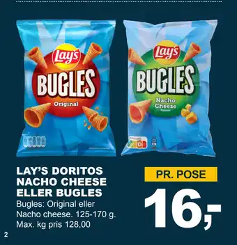 Lay’s doritos nacho cheese eller bugles