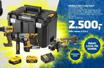 Davidsen DEWALT 18V 3-PAK SÆT DCK355P2T-QW tilbud