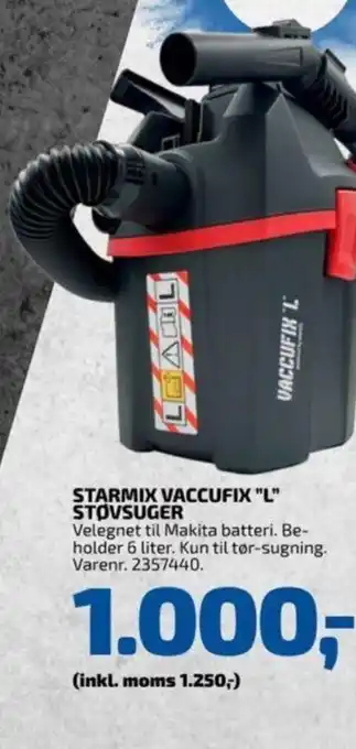 Davidsen STARMIX VACCUFIX "L" STØVSUGER tilbud