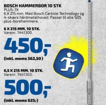 Davidsen BOSCH HAMMERBOR 10 STK PLUS-7X tilbud
