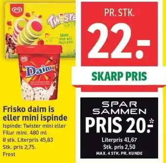 Frisko Daim Is Eller Mini Ispindi 480ml