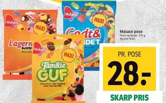 SPAR Malaco Pose 375 g. tilbud