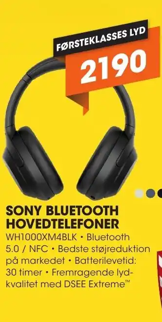 Expert SONY BLUETOOTH HOVEDTELEFONER tilbud