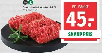 SPAR Gestus Hakket Oksekød 700g. tilbud
