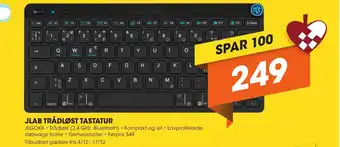 Expert JLAB TRÅDLØST TASTATUR tilbud