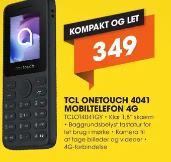 TCL ONETOUCH 4041 MOBILTELEFON 4G