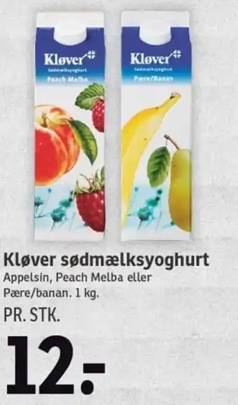 SPAR Kløver Sødmælksyoghurt 1Kg. tilbud