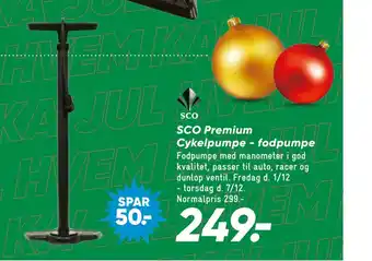 Bilka Sco premium cykelpumpe - fodpumpe tilbud