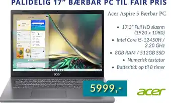 CBC Acer aspire 5 bærbar pc tilbud