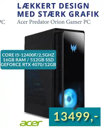 CBC Acer predator orion gamer pc tilbud