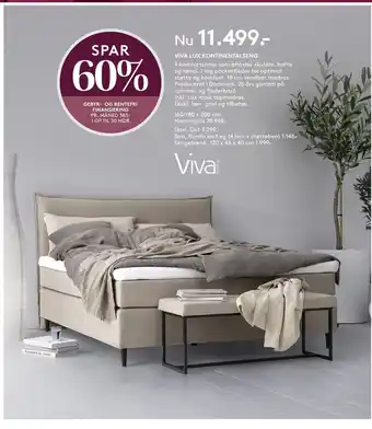 SENG Viva lux kontinentalseng tilbud