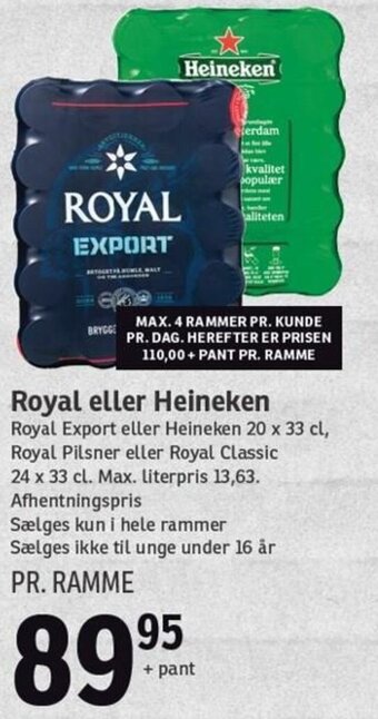SPAR Royal Eller Heineken tilbud