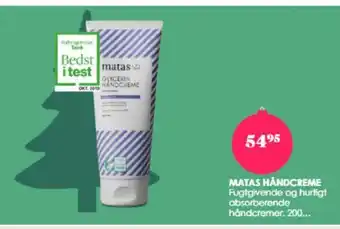 Matas MATAS HANDCREME tilbud