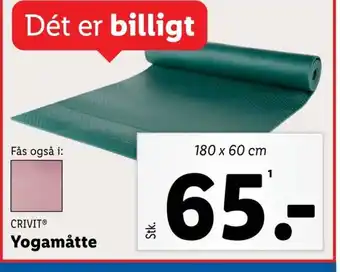 Lidl CRIVIT Yogamåtte tilbud
